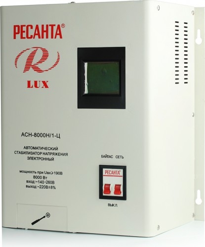 Стабилизатор напряжения Ресанта АСН-8000Н/1-Ц Lux